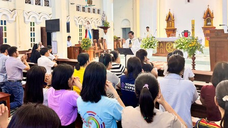 Caritas Hưng Hóa chia sẻ Linh đạo Caritas và tiếp nhận tân hội viên tại Giáo xứ Bách Lộc